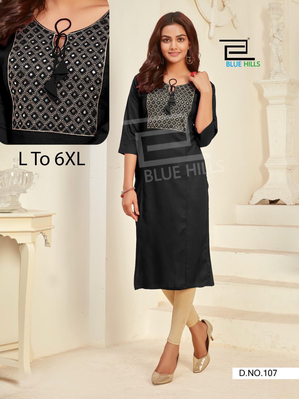 Blue Hills Colorbar Nx Latest Fancy Designer Casual Wear Long Kurti Collection